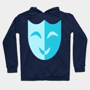 Theatrical mask smiles blue Hoodie